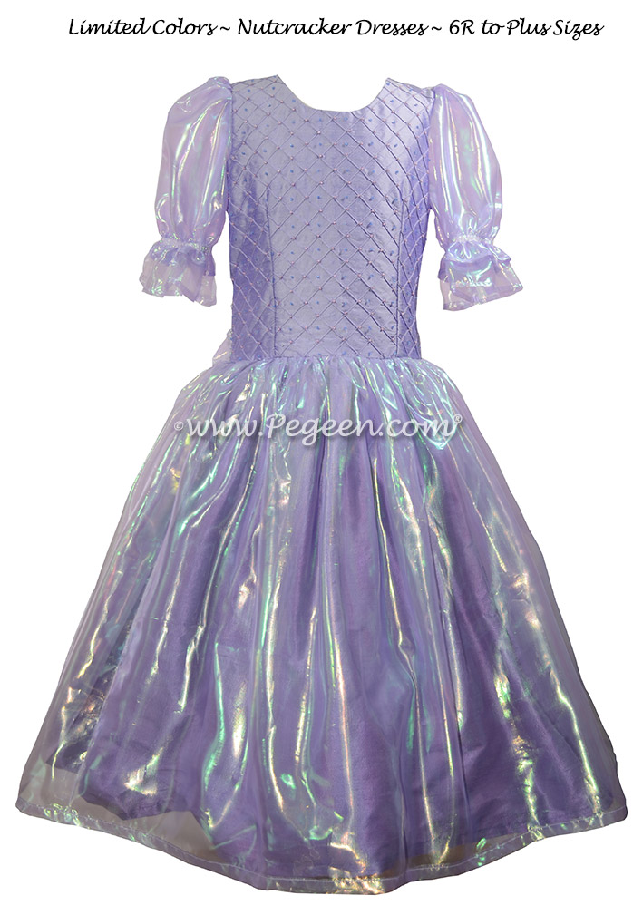 Lilac Pin Tuck Silk Nutcracker Dress for Clara in the party scene