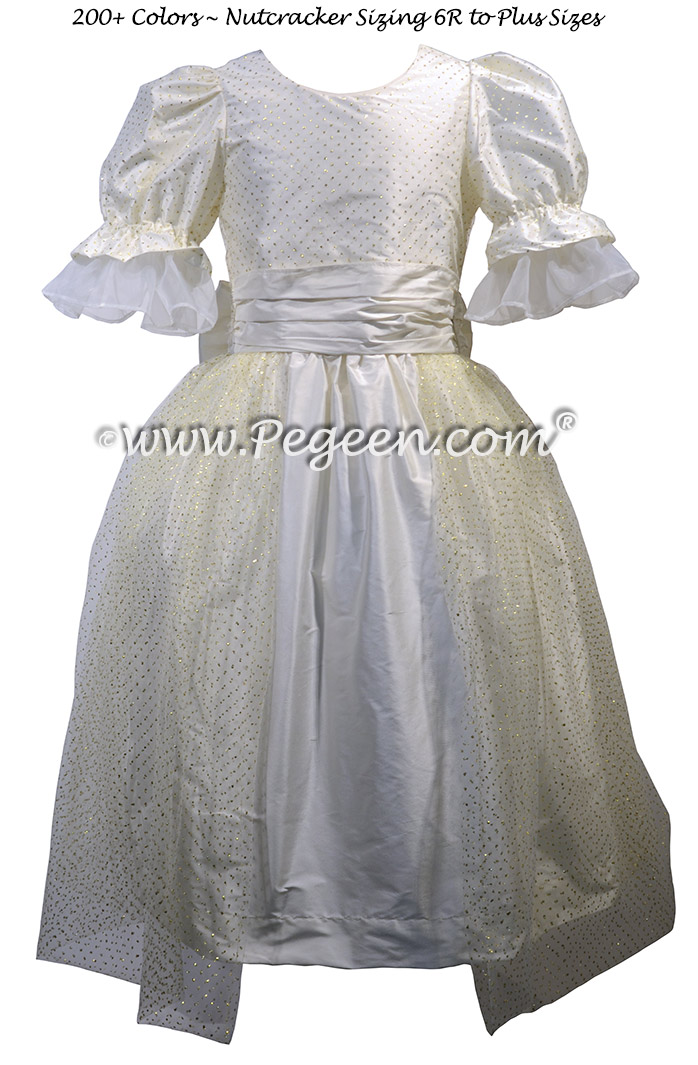 Ivory Silk and Tulle Costume for Clara - Part of the Nutcracker Collection by Pegeen Style 755
