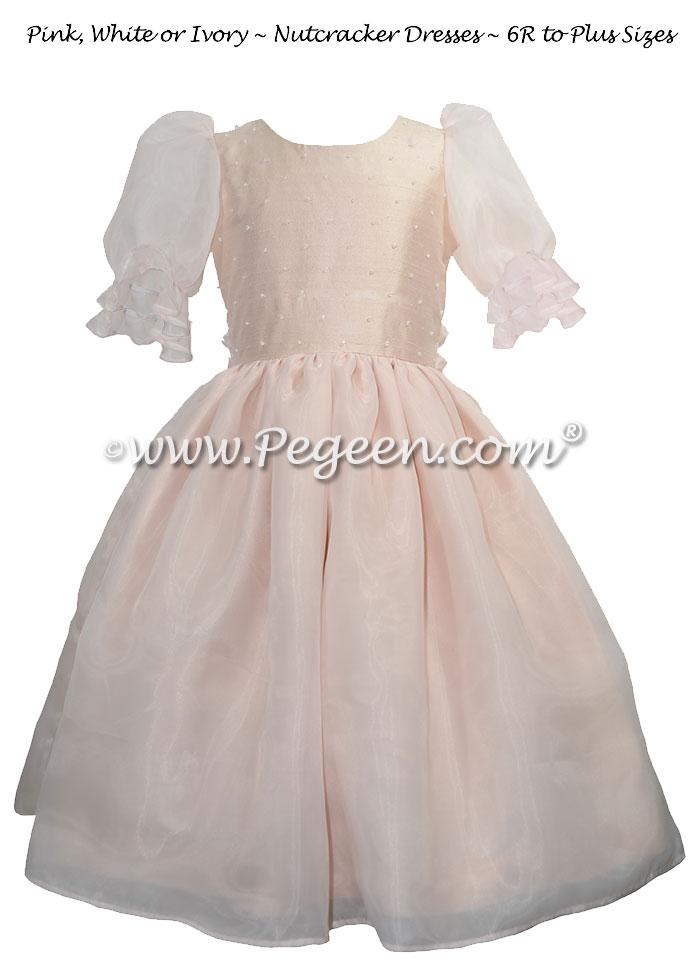 Blush Pink and Swarovski Sparkle Silk Nutcracker Costume