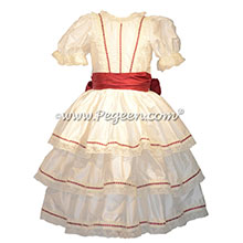 Ribbon Trimmed Victorian Styled - Silk Clara Costume Style 756