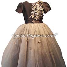 Medium Gray Tulle flower girl dresses for Jewish Wedding