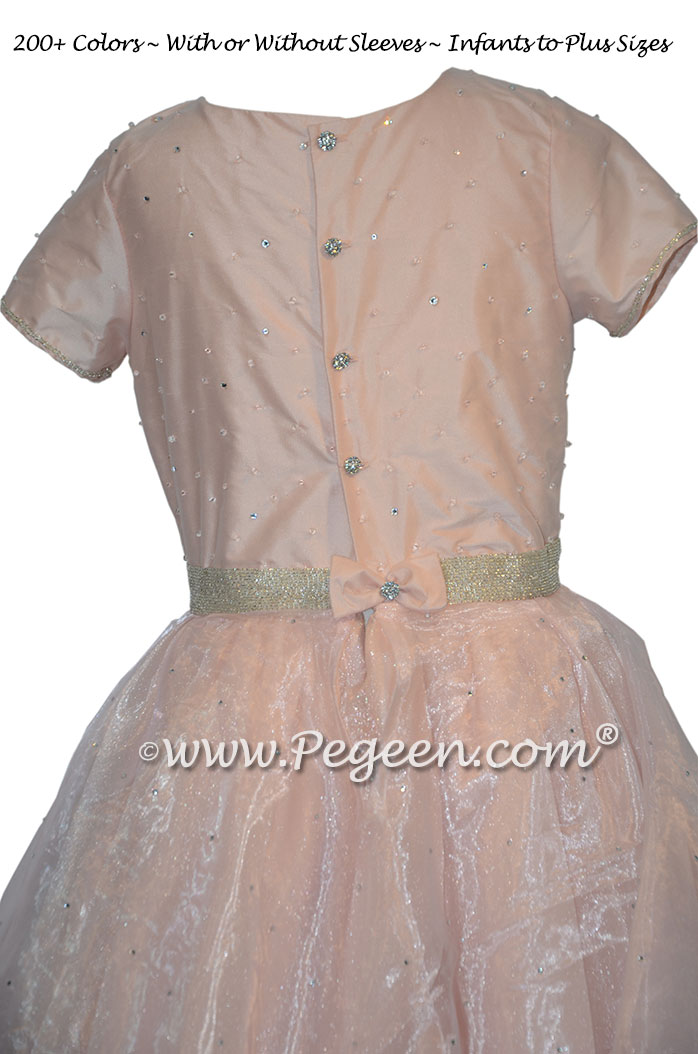 Swarovski Crystals and rhinestones Jr Bridesmaids dresses for Bat Mitzvah | Pegeen