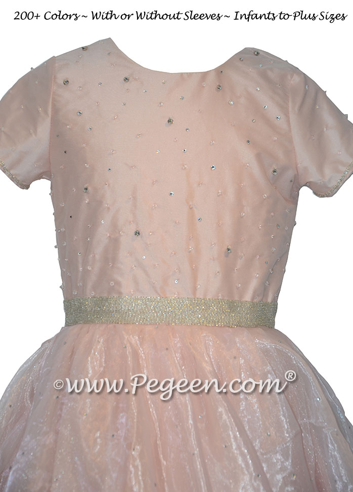 Swarovski Crystals and rhinestones Jr Bridesmaids dresses for Bat Mitzvah | Pegeen