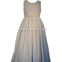 Jr Bridesmaids Dress with Netting in Grecian Style 