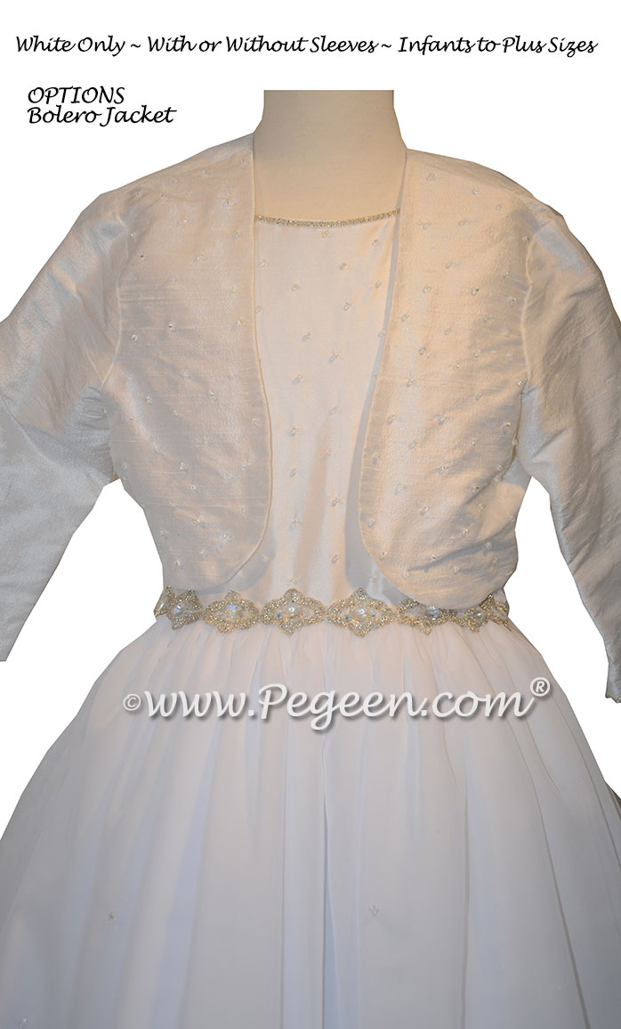 Antique White Crystal Bodice First Communion Dresses Style 998