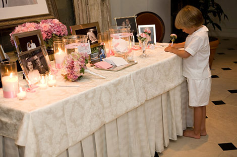 Pink and Ivory Silk flower girl dress of the year for 2009