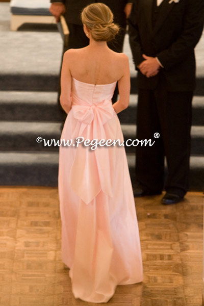 Pink and Ivory Silk flower girl dress of the year for 2009