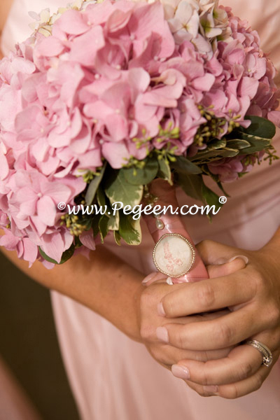 Pink and Ivory Silk flower girl dress of the year for 2009