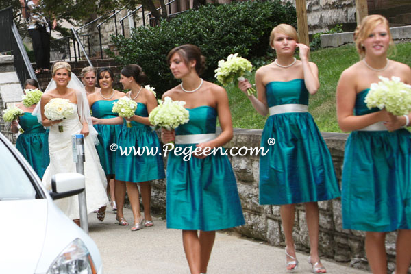 Pegeen aqua, tiffany blue and bisque creme or ivory tulle Wedding of the Year