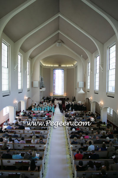 Tiffany Blue Wedding of the year flower girl dress