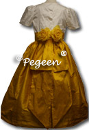 MUSTARD flower girl dresses