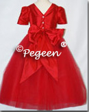  red tulle flower girl dresses
