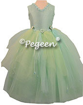 Aqualine, mint and tiffany blue Nutcracker Dress or Flower Girl Dress Style 406 by Pegeen Couture