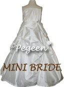 Mini-Bride Silk flower girl dress