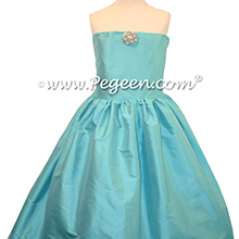 Tiffany Blue junior bridesmaids dress