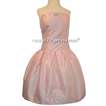 Bubblegum Pink junior bridesmaids dress