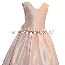 Ballet Pink Silk Flower Girl Dresses style 318 by Pegeen