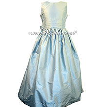 Powder Blue Silk Flower Girl Dresses style 318 by Pegeen