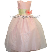Custom Petal Pink silk with Organza CUSTOM FLOWER GIRL DRESSES by Pegeen