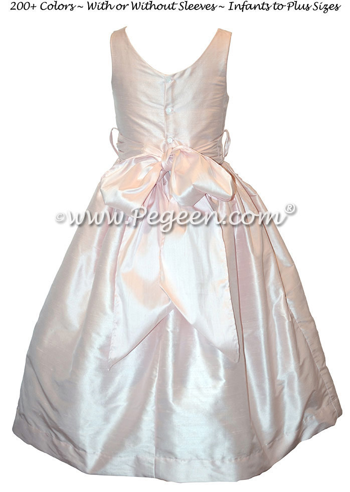 Peony Pink for Jr. Bridesmaids Dress in Classic Style 388