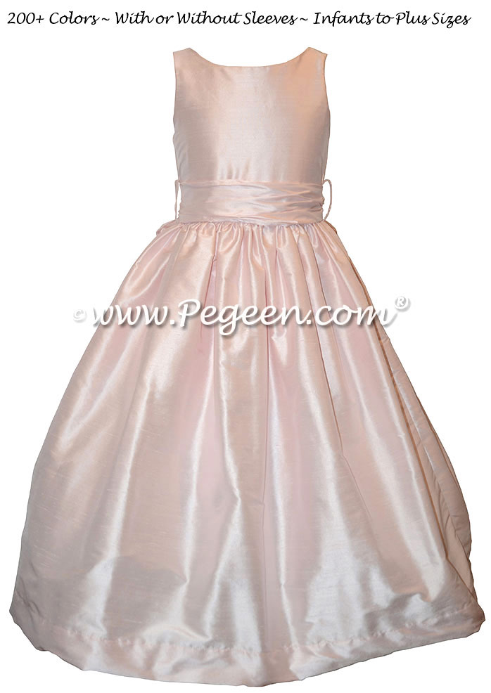 Peony Pink for Jr. Bridesmaids Dress in Classic Style 388