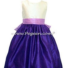 ROYAL PURPLE AND AMETHYST FLOWER GIRL DRESSES