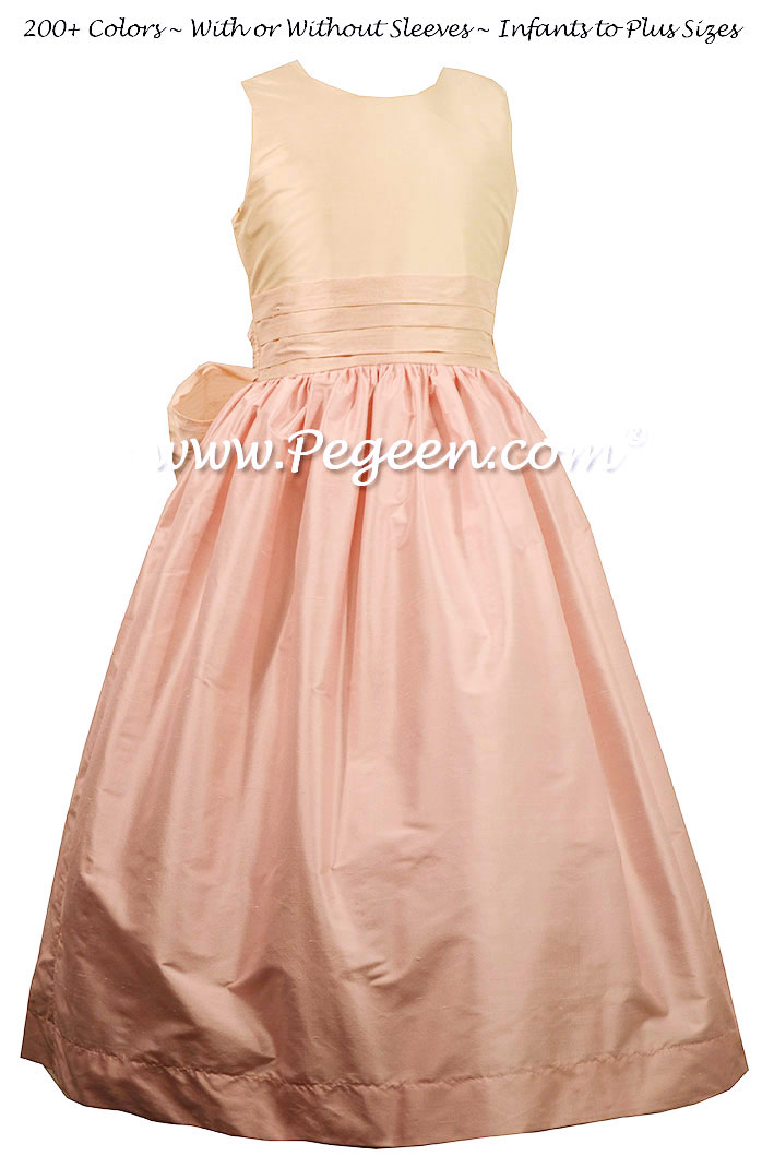 PETAL PINK AND BABY PINK FLOWER GIRL DRESSES