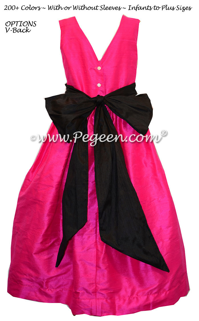 BOING (FUCHSIA), WHITE AND BLACK flower girl dresses