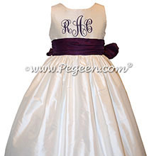 Champagne Pink Flower Girl Dresses with Topaz Swarovski Crystals - Fairytale Collection style 904