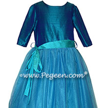 402 Peacock Jr Brudesmaids Tulle Dress