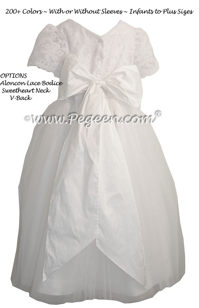 Antique White Aloncon Tulle First Communion Dress Style 402