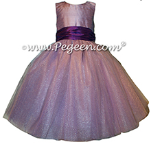Amethyst and Deep Plum ballerina style with Pegeen Signature Bustle with layers and layers of tulle