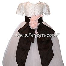 Trellis and Pearls and Trailing Rose Tulle Flower Girl Dresses
