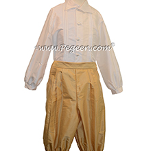 Style 511 Boys Ring Bearer Suit in Spun Gold and Antique White