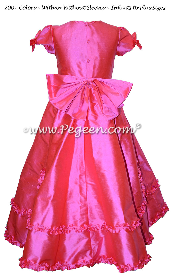 The Mary tudor - Cerise Hot Pink Flower Girl Dresses Style 690
