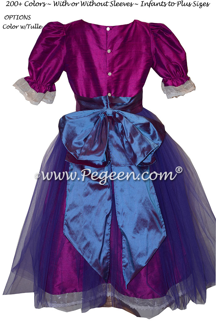Berry (magenta) and Razzleberry (blue) Nutcracker Party Scene Dress Style 703 by Pegeen