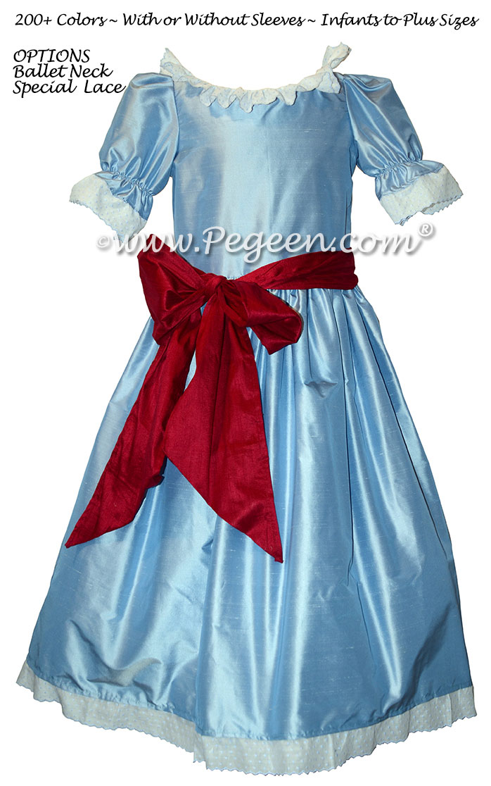 Blue Moon and Cranberry Nutcracker Party Scene Dress Style 706 by Pegeen