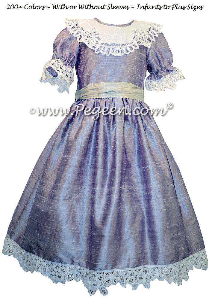Victorian Lilac and Platinum Gray Nutcracker Party Scene Dress Style 708 by Pegeen