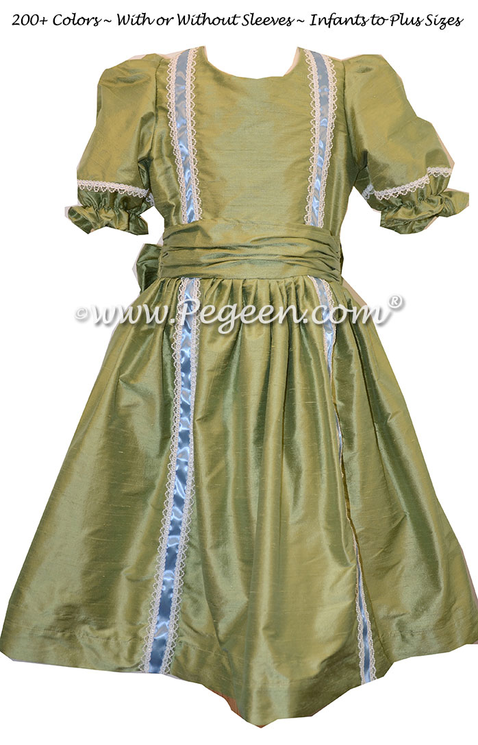 Sage Green Nutcracker Party Scene Dress by Pegeen Style 760