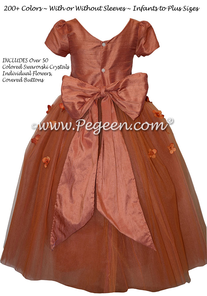 Flower Girl Dress Style 911 - Earth Fairy from the Fairytale  Collection in Autumn Rust | Pegeen