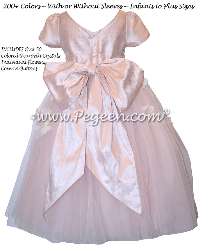 Flower Girl Dress Style 911 - Earth Fairy from the Fairytale  Collection in Ballet Pink | Pegeen