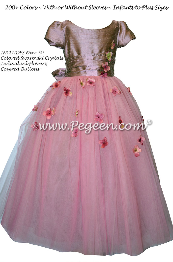 Flower Girl Dress Style 911 - Earth Fairy from the Fairytale  Collection in Canyon Pink | Pegeen