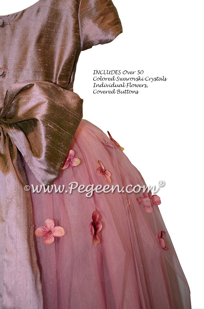 Flower Girl Dress Style 911 - Earth Fairy from the Fairytale  Collection in Canyon Pink | Pegeen