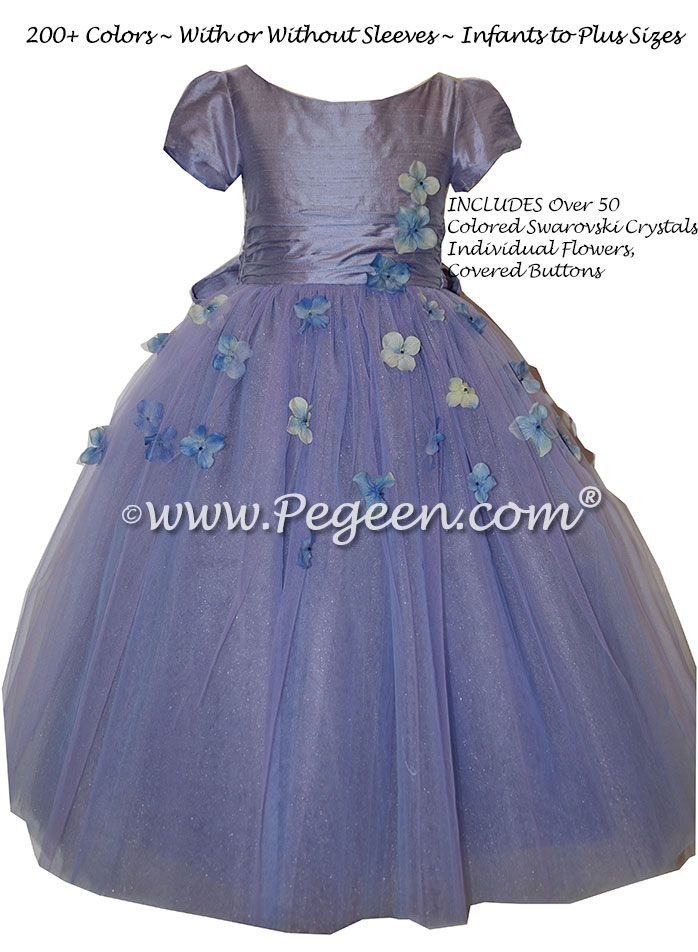 Flower Girl Dress Style 911 - Earth Fairy from the Fairytale Collection in Periwinkle | Pegeen