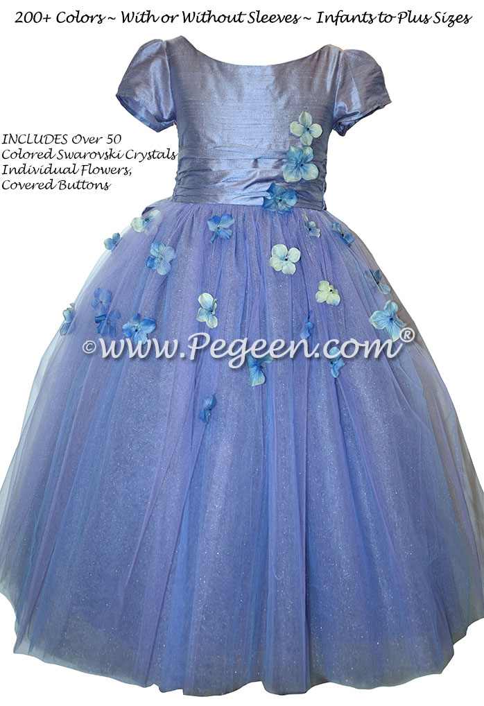 Flower Girl Dress Style 911 - Earth Fairy from the Fairytale Collection in Periwinkle | Pegeen