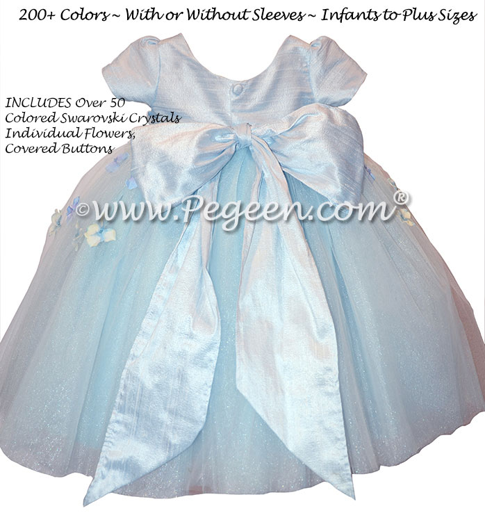 Flower Girl Dress Style 911 - Earth Fairy from the Fairytale Collection in Steele Blue | Pegeen