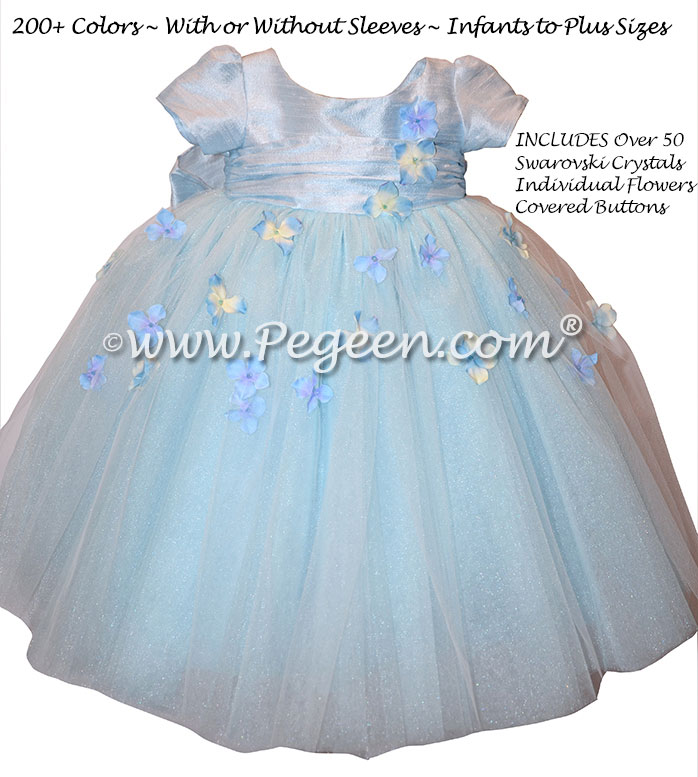 Flower Girl Dress Style 911 - from the Fairytale  Collection in Steele Blue | Pegeen
