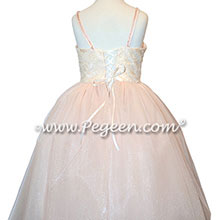 Champagne Pink Flower Girl Dresses Morganite with Swarovski Crystals Style 905 - Fairytale Collection