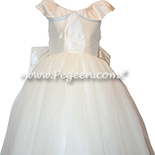 First Communion Dress Style 981 with Open Neck and Collar