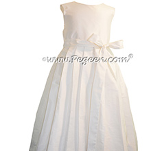 Antique White Box Pleat Skirt First Communion Dresses Style 991